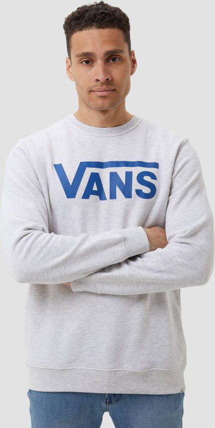 VANS sweater Drop V Crew B met logo wit/blauw
