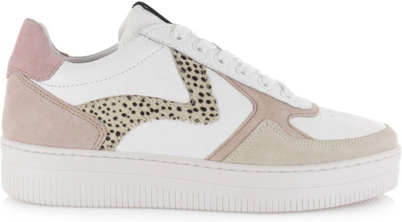 Maruti Momo Leather White Pink Beig Lage sneakers