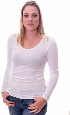 Claesens Women T shirt o neck longsleeve White(8016 )