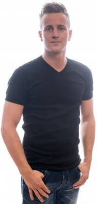 Petrol Industries Men T Shirt Basic V Neck Black.