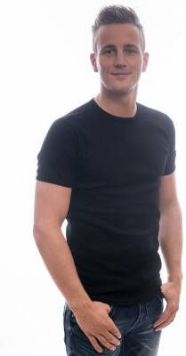 Petrol Industries men t shirt zwart basic ronde nek