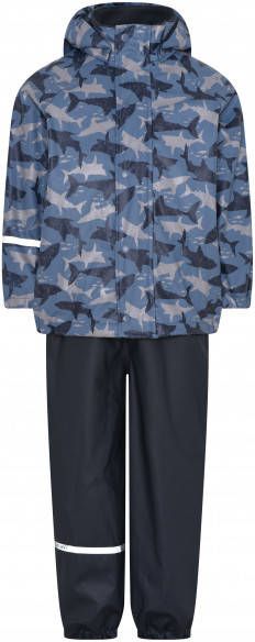 CeLaVi Boy's Rainwear Set AOP with Fleece Overall blauw