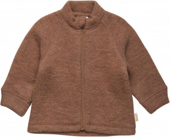 CeLaVi Kid's Jacket with Zipper Soft Wool Wollen vest bruin