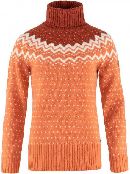 Fjällräven Women's Övik Knit Roller Neck Wollen trui, oranje