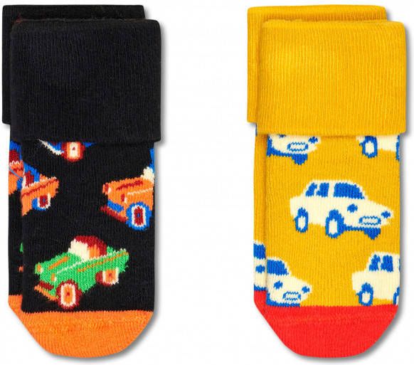 Happy Socks Kid's Car Terry Multifunctionele sokken 6 Months, meerkleurig