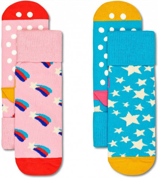 Happy Socks Kid's Shooting Star Anti Slip Multifunctionele sokken 12 Months, meerkleurig