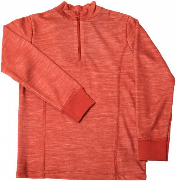 Joha Kid's 4044 Blouse with Zipper Merinoshirt rood