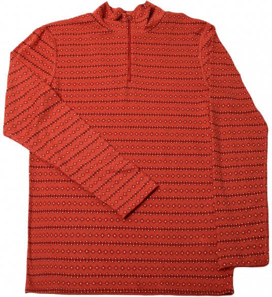 Joha Women's 4063 Blouse with Zipper Merino ondergoed, rood