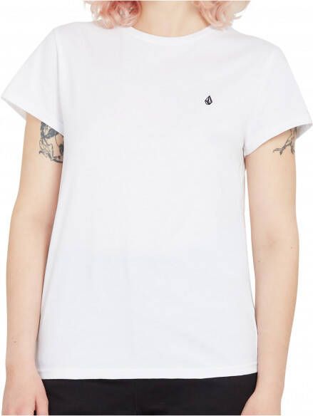 Volcom Women's Stone Blanks Tee T shirt, grijs/wit