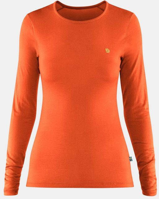 Fjä, llrä, ven Bergtagen Thinwool Longsleeve Dames Oranje