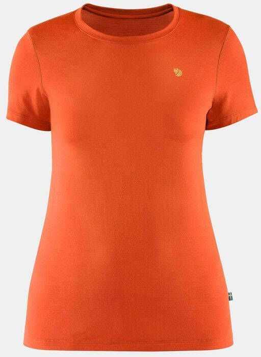 Fjä, llrä, ven Bergtagen Thinwool T Shirt Short Sleeve Dames Oranje
