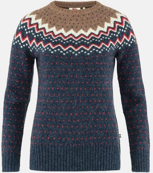 Fjä, llrä, ven Ö, vik Knit Noorse Trui Dames Marineblauw