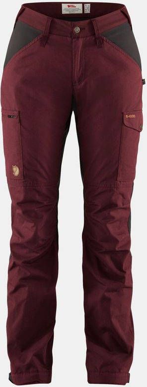 Fjä, llrä, ven Kaipak Broek Curved Regular Dames Bordeaux/Kastanjebruin/Donkergrijs