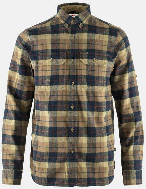 Fjä, llrä, ven Singi Heavy Flannel Overhemd Middenbruin/Zandbruin