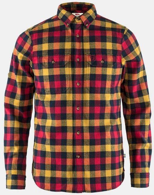 Fjällräven flanellen overhemd Skog rood/geel/blauw