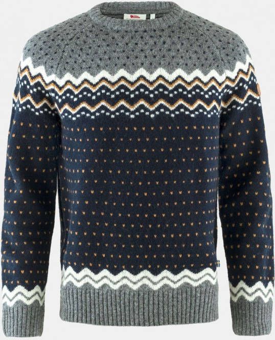 Fjä, llrä, ven Ö, vik Knit Noorse Trui Marineblauw/Donkerblauw