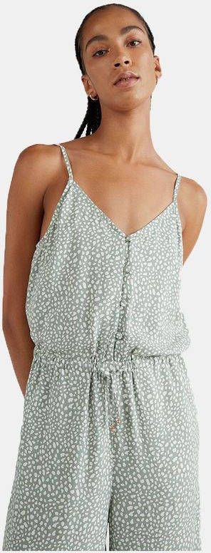 O'Neill jumpsuit met all over print mintgroen/wit