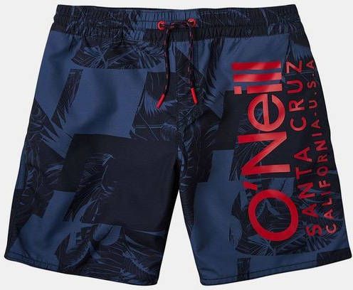 O'Neill Blue zwemshort Cali met all over print donkerblauw