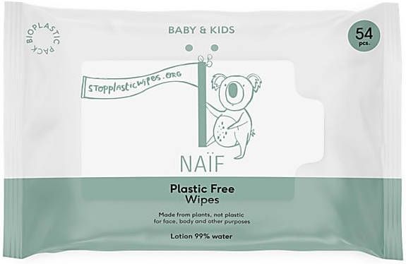 NAIF Naï, f natte doekjes kunststof vrij 1 verpakking// 54 natte doekjes