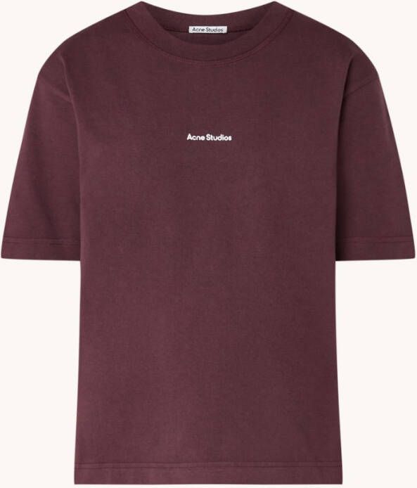 Acne Studios Edie T shirt van biologisch katoen met logo