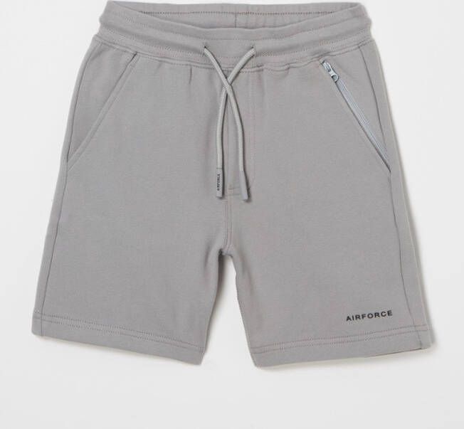 Airforce Korte joggingbroek van biologisch katoen met logo