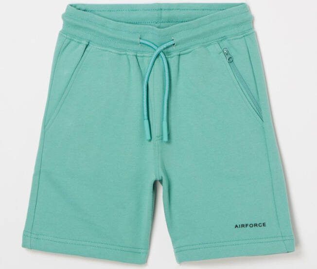 Airforce Korte joggingbroek van biologisch katoen met logo