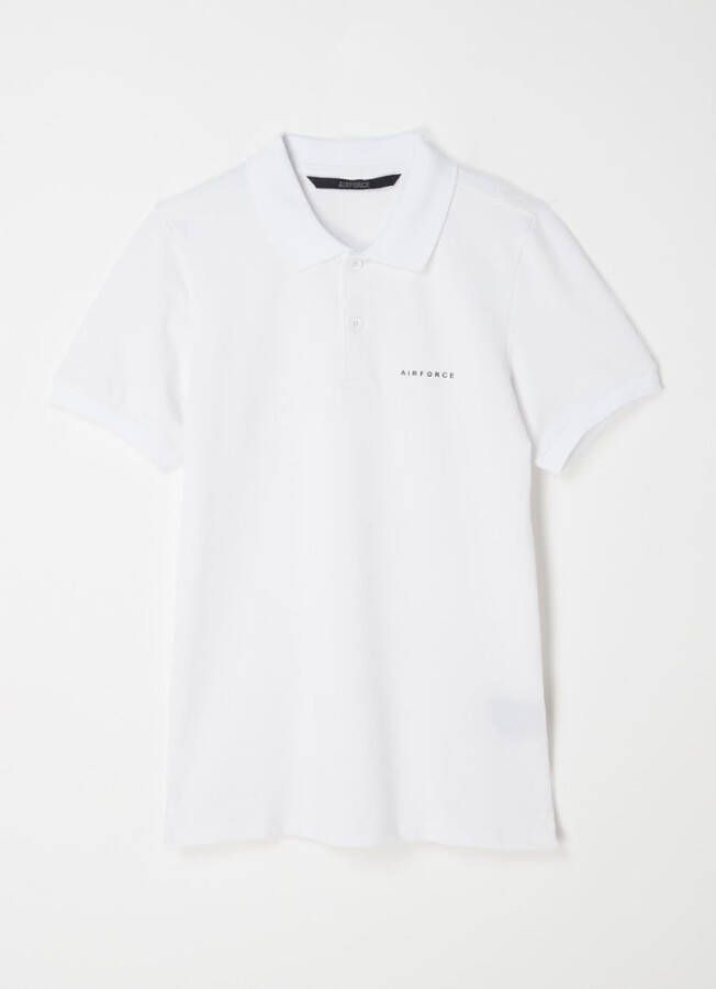 Airforce Polo van piqué, katoen met logo