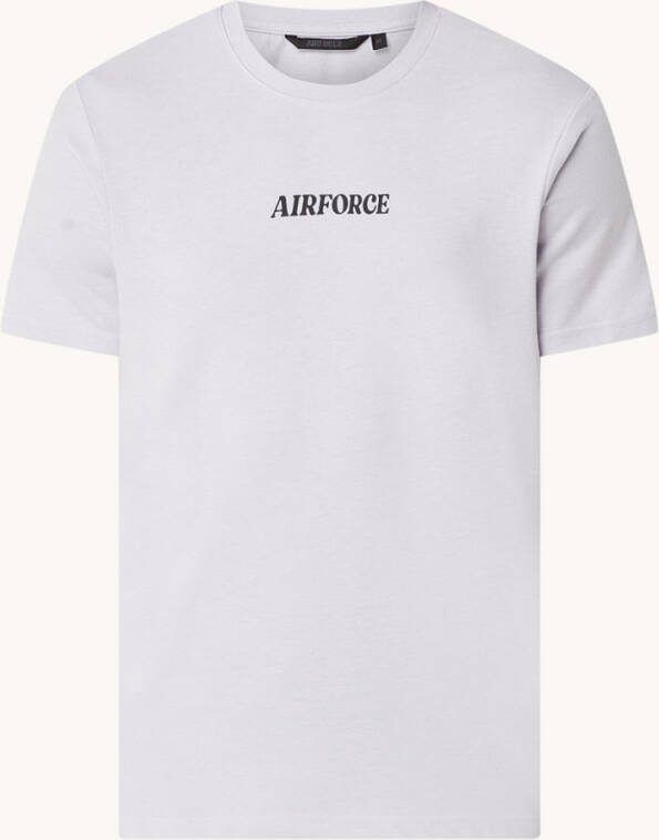 Airforce T shirt met logo en backprint