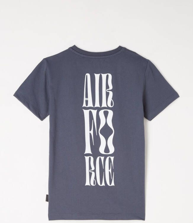 Airforce T shirt met logo en backprint