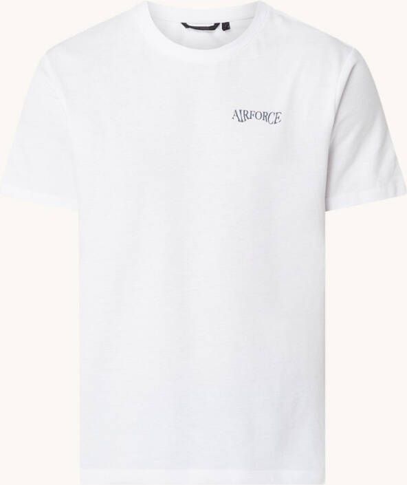 Airforce T shirt met logo en backprint