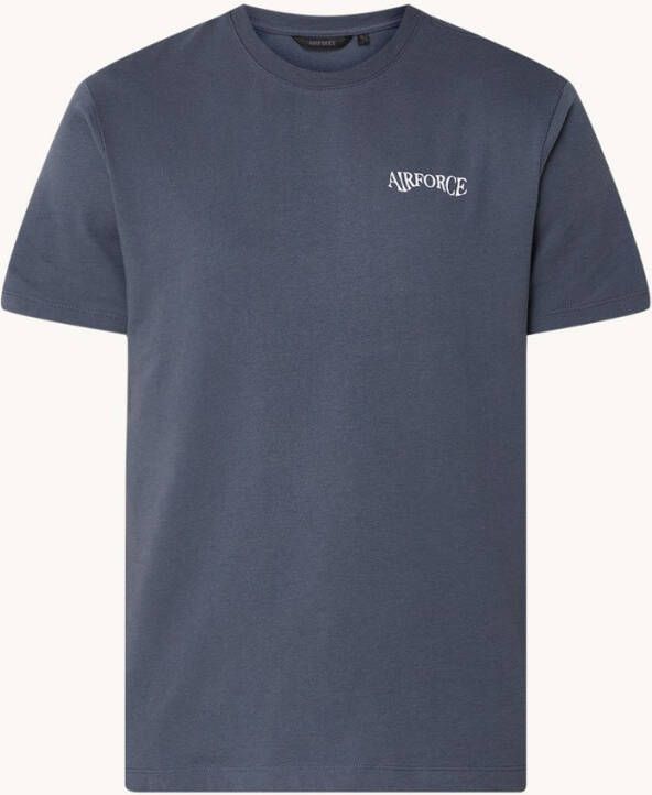 Airforce T shirt met logo en backprint