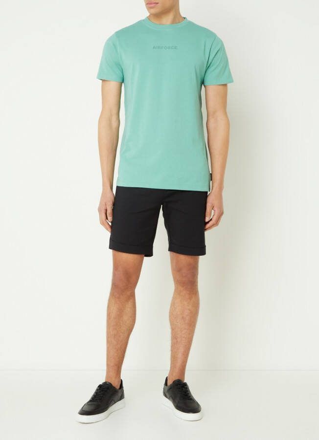 Airforce T shirt met logo en backprint
