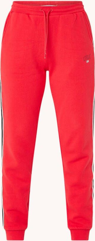 America Today Carly high waist tapered fit joggingbroek met streepdetail