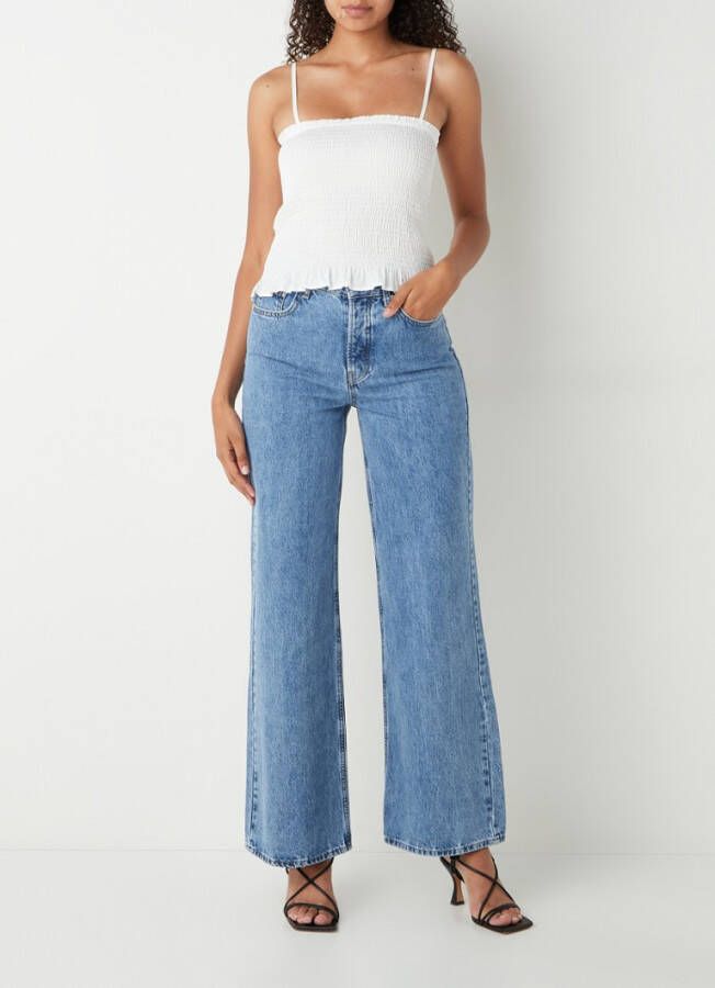 America Today high waist wide leg jeans lightning indigo