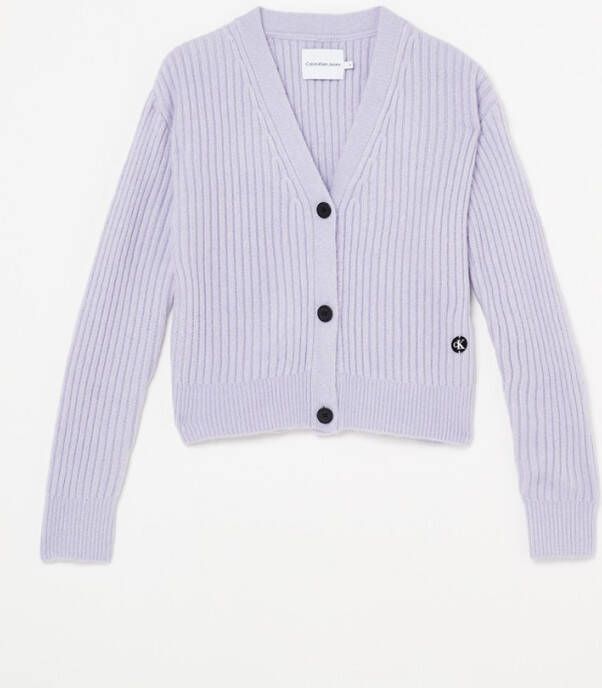 Calvin Klein Fijngebreid vest in wolblend met V hals