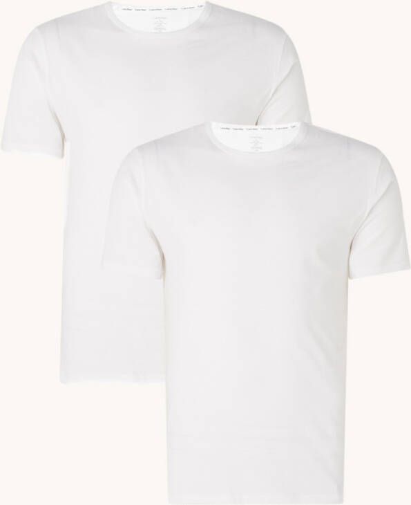 Calvin Klein T shirt Modern Cotton Stretch met een ronde hals(Set van 2 )