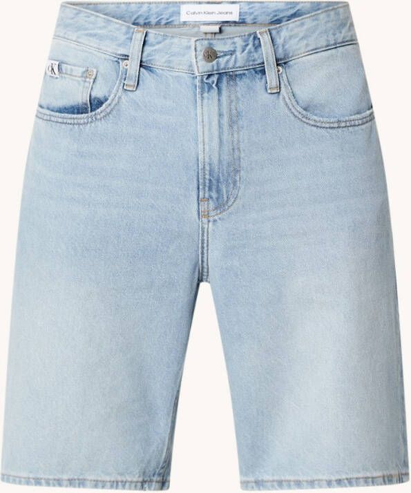 Calvin Klein Straight leg korte broek van denim met lichte wassing