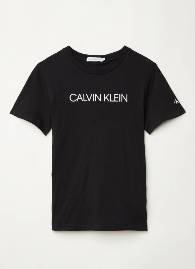 Calvin Klein Ib0Ib00347 Instit.t-Shirt T Shirt AND Tank Unisex Boys Bright White