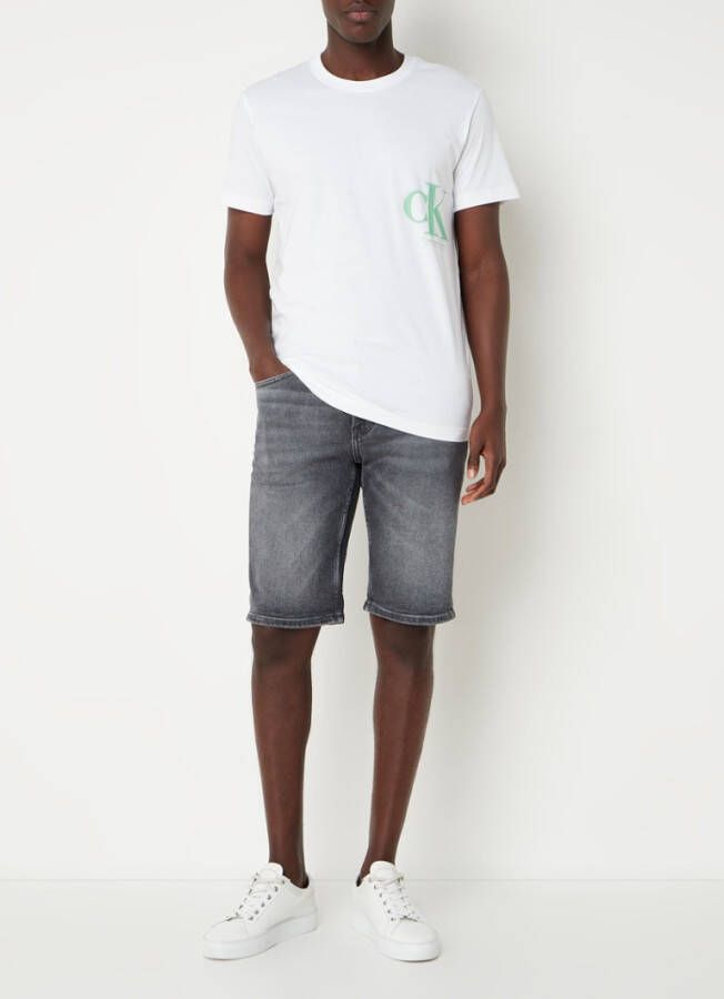 Calvin klein CK Spray Tee J30J322875Yaf Jeans, Wit, Heren