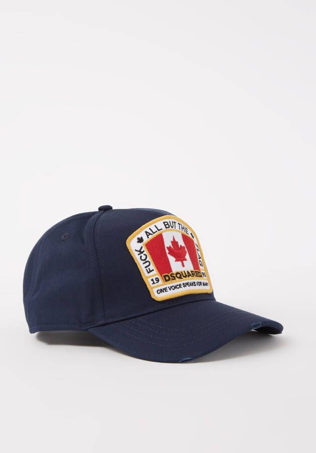 Dsquared2 canadian flag baseball cap , Blauw, Heren