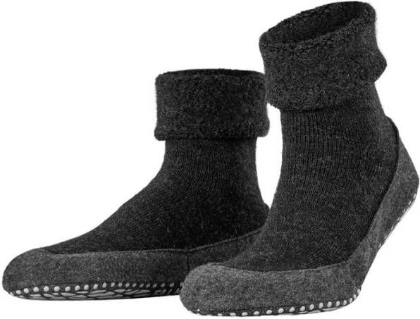 Falke Cosyshoes Pantoffels Anti Slip Sok Lichtgrijs/Middengrijs