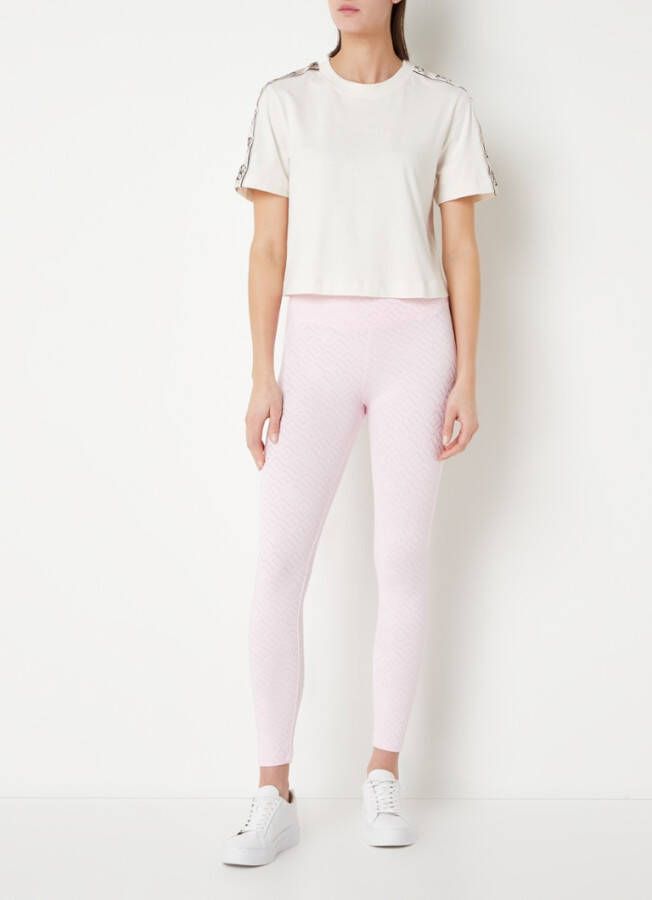 Guess Britney cropped T shirt met logotape