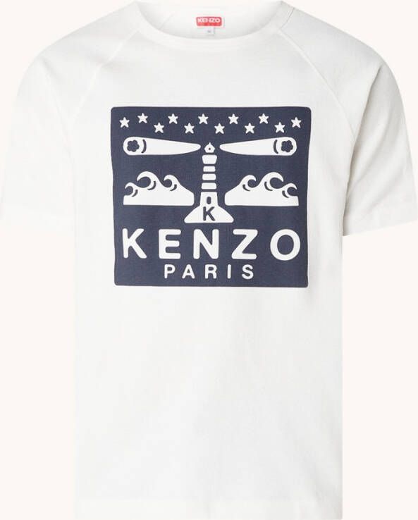 Kenzo Lighthouse slim fit T shirt met front en backprint
