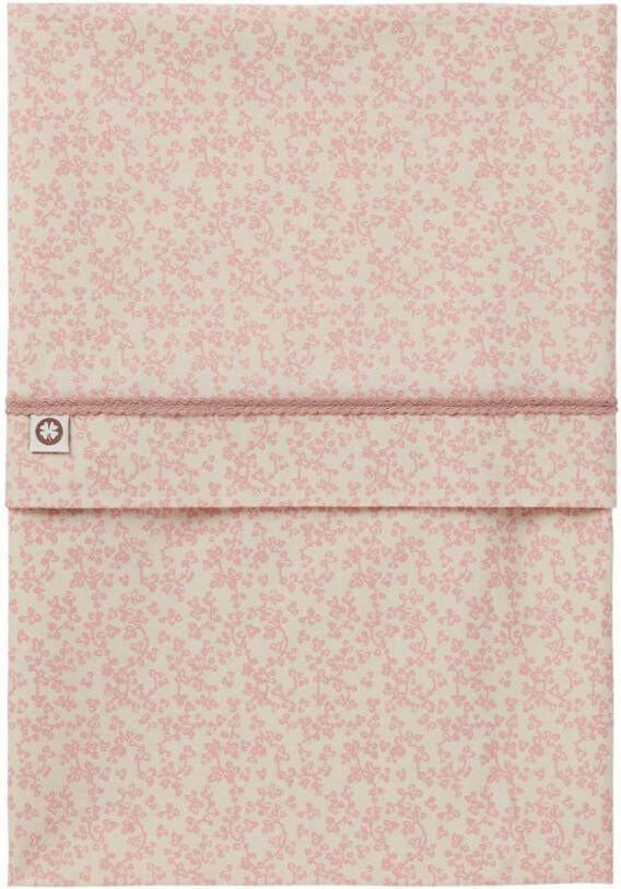 Noppies Baby Comfort Botanical poplin reversible baby ledikantlaken GOTS 110x140 cm Misty Rose
