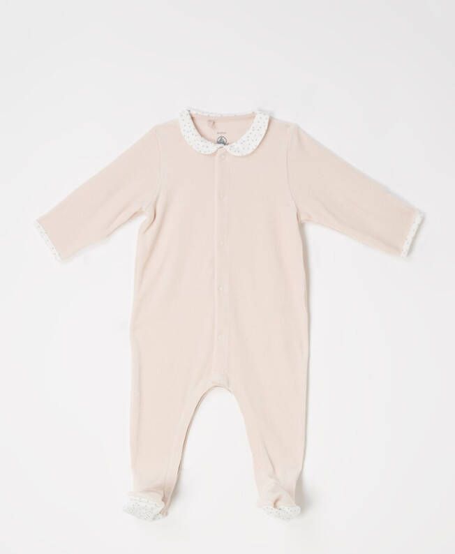 Petit Bateau Babypak van fluweel met kraag