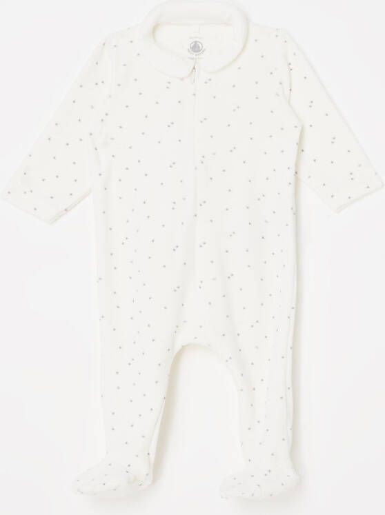 Petit Bateau Babypak van fluweel met kraag en rittsluiting