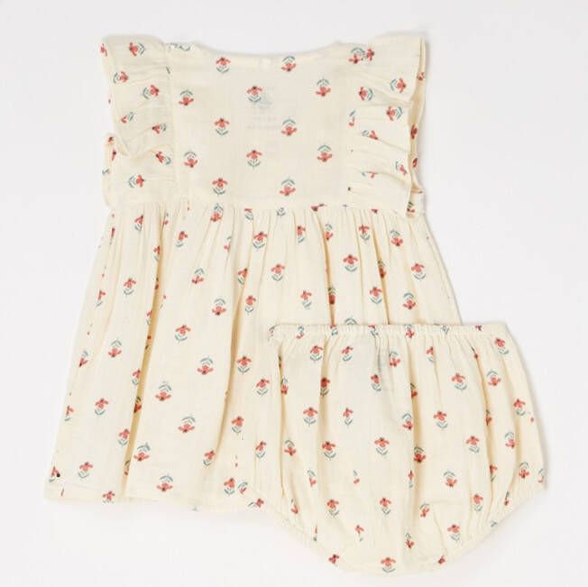 Petit Bateau Babyset met blouse en korte broek met bloemenprint