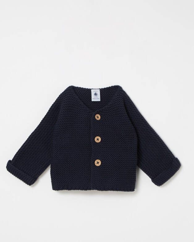 Petit Bateau Fafa grofgebreid vest met knoopsluiting