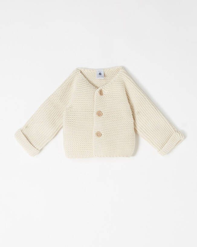 Petit Bateau Fafa grofgebreid vest met knoopsluiting
