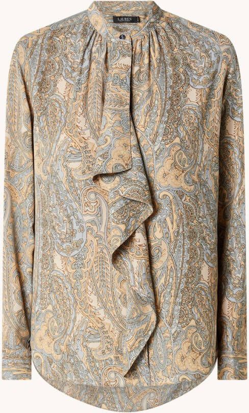 Ralph Lauren Blouse met paisley dessin en volant